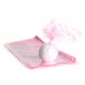 Feuilles Cellophane 40cm - Bulles Roses - 200 Feuilles