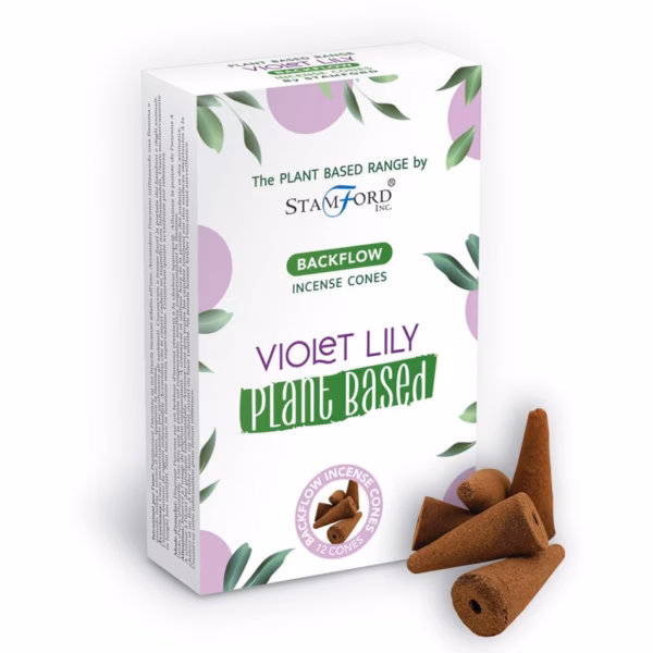 Plantebaserede Røgelseskegler med Tilbageløb - Violet Lilly