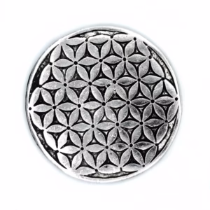 Livets Blomst I Polert Aluminium - Røkelsesholder 11cm