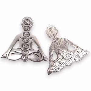 Gepolijst Aluminium Zeven Chakra Yoga Wierookhouder 12x12cm