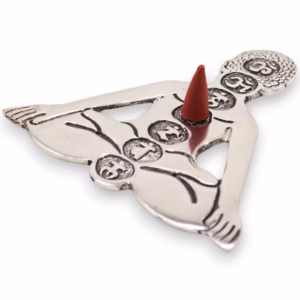 Gepolijst Aluminium Zeven Chakra Yoga Wierookhouder 12x12cm