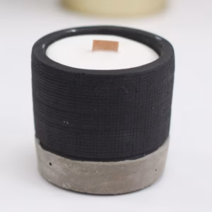 Bougie Béton Pot Noir - Beurre de Brandy