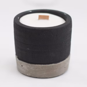 Bougie Béton Pot Noir - Beurre de Brandy