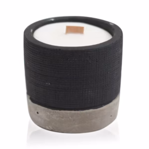 Bougie Béton Pot Noir - Beurre de Brandy
