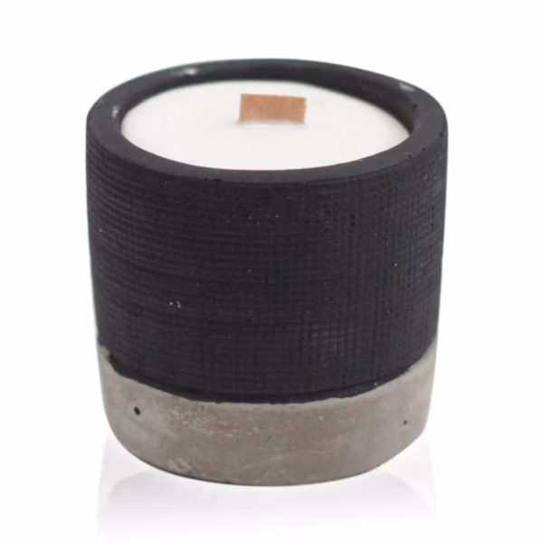 Bougie Béton Pot Noir - Beurre de Brandy
