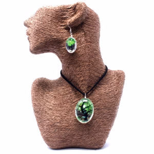 Sieraden met Geperste Bloemen - Levensboom Set - Groen