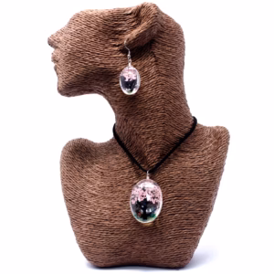 Sieraden met Geperste Bloemen - Levensboom Set - Roze