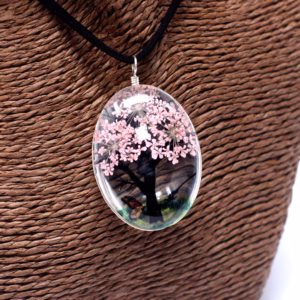 Sieraden met Geperste Bloemen - Levensboom Set - Roze