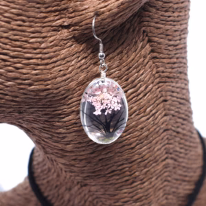 Sieraden met Geperste Bloemen - Levensboom Set - Roze