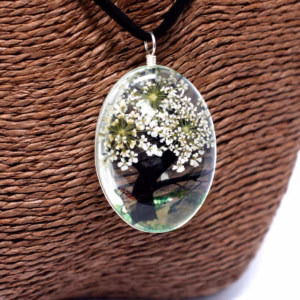 Flores Prensadas - Arbol de la Vida - Blanco