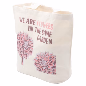 Bedruckte Baumwolltasche - Wir Sind Blumen - Natürlich