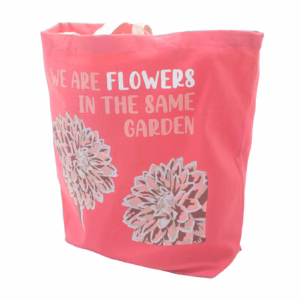 Printed Cotton Bag - We are Flowers - Pink