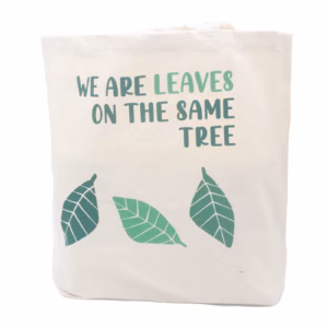 Printed Cotton Bag - We are Leaves - Natural