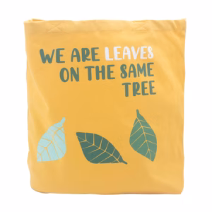 Bedruckte Baumwolltasche - We Are Leaves - Gelb