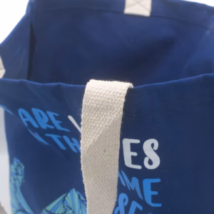 Bedrukte Katoenen Tas - We Are Waves - Blauw