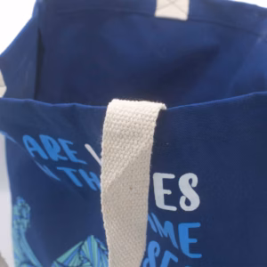 Bedrukte Katoenen Tas - We Are Waves - Blauw