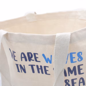 Bedruckte Baumwolltasche - We Are Waves - Natur