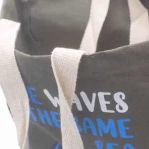 Bedruckte Baumwolltasche - We Are Waves - Natur