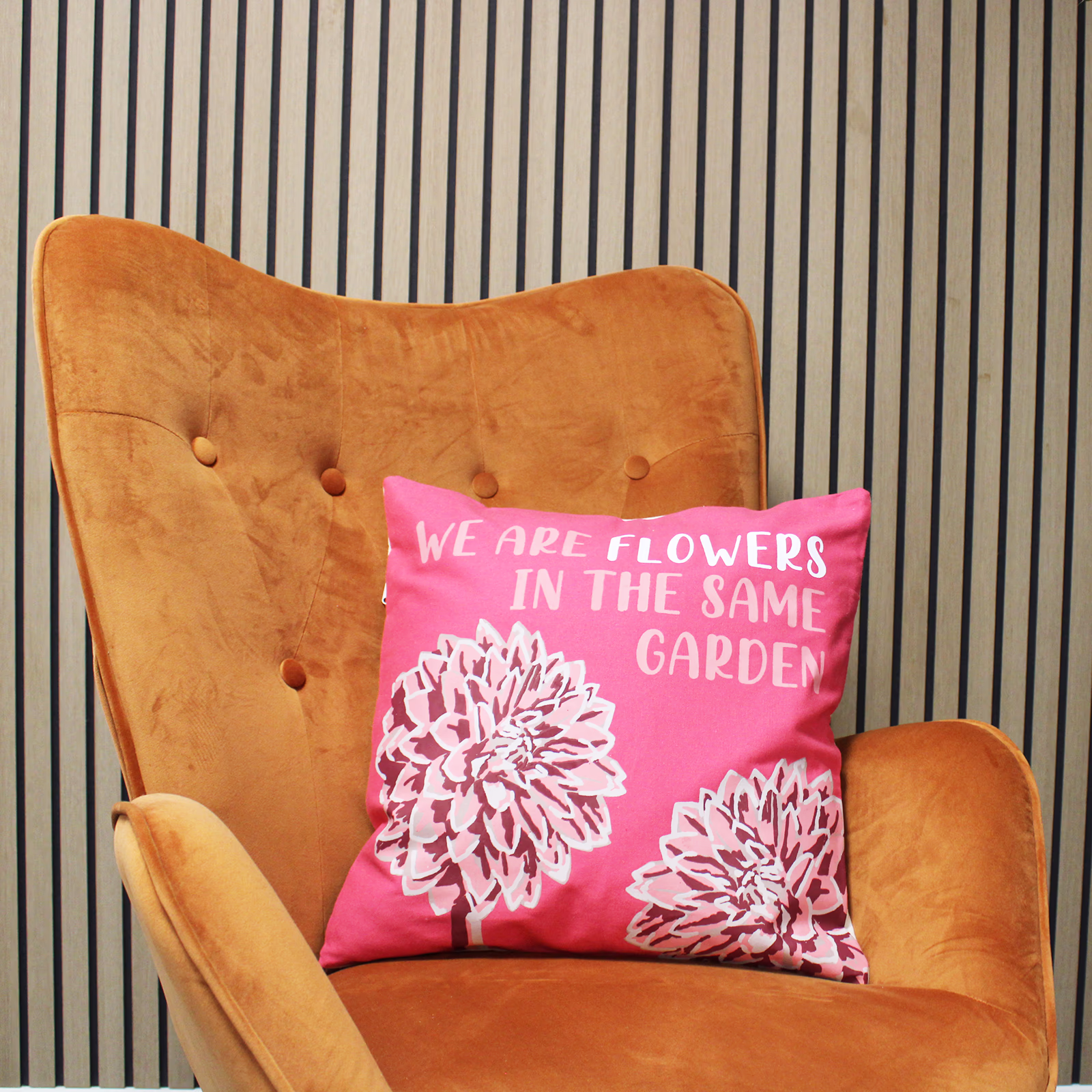 Bomull Putetrekk med Trykk - We Are Flowers - Rosa 2 Bomull Putetrekk Med Trykk - We Are Flowers - Rosa