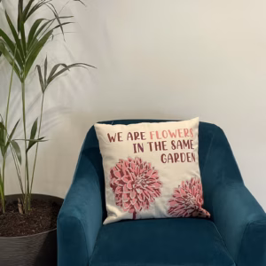 Bomull Putetrekk med Trykk - We Are Flowers - Rosa