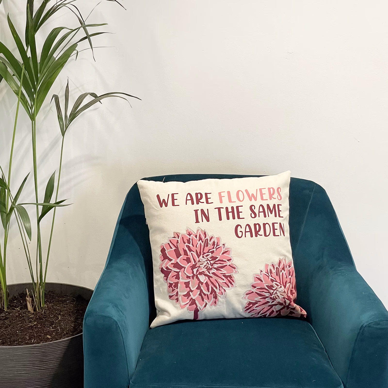 Bomull Putetrekk med Trykk - We Are Flowers - Rosa 13 Bomull Putetrekk Med Trykk - We Are Flowers - Rosa