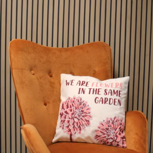 Bomull Putetrekk med Trykk - We Are Flowers - Rosa