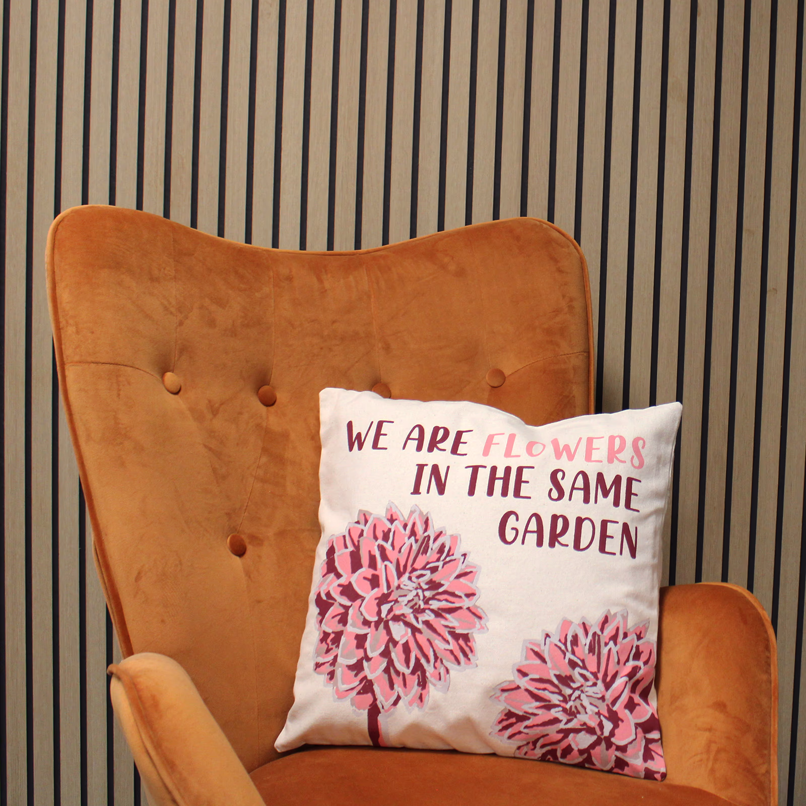 Bomull Putetrekk med Trykk - We Are Flowers - Rosa 6 Bomull Putetrekk Med Trykk - We Are Flowers - Rosa