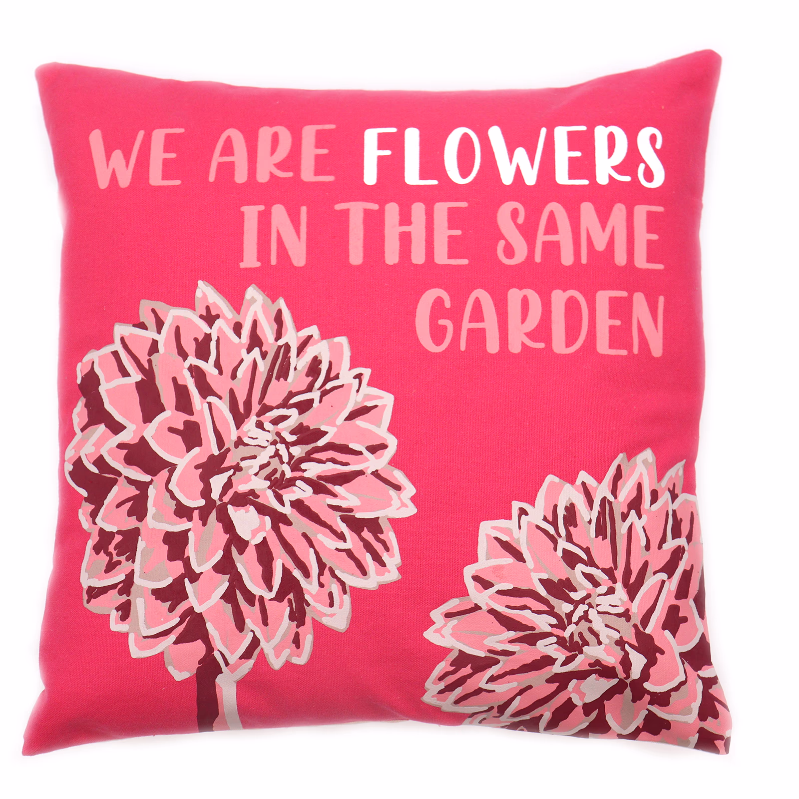Bomull Putetrekk med Trykk - We Are Flowers - Rosa 1 Bomull Putetrekk Med Trykk - We Are Flowers - Rosa