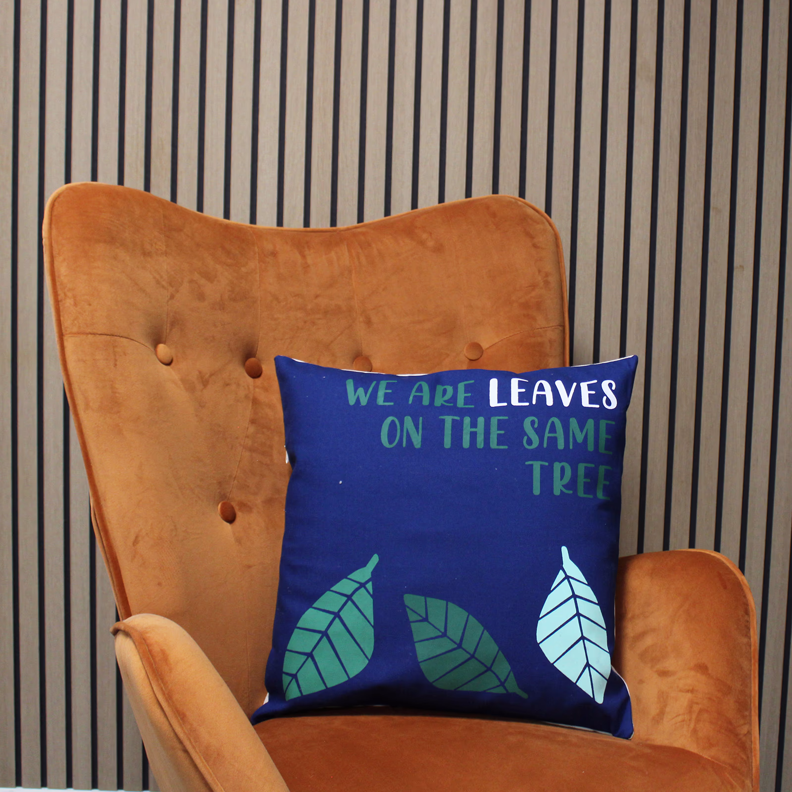 Printed Cotton Cushion Cover - We Are Leaves - Natural 9 Printed Cotton Cushion Cover - We Are Leaves - Natural