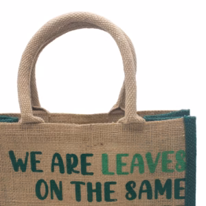 Printed Jute Bag - We are Leaves - Natural