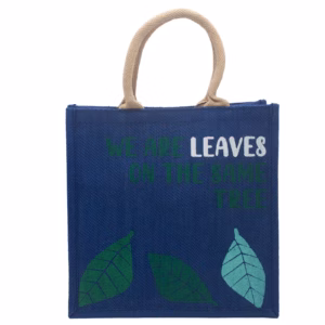 Printed Jute Bag - We are Leaves - Natural