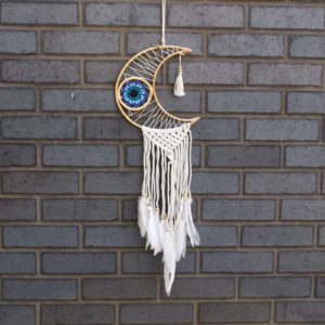 Beskyttelse Drømmefanger - Macrame Moon Assorterede Farver