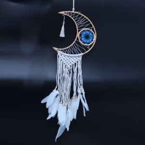 Beskyttelse Drømmefanger - Macrame Moon Assorterede Farver