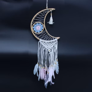 Beskyttelse Drømmefanger - Macrame Moon Assorterede Farver