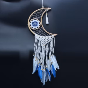 Beskyttelse Drømmefanger - Macrame Moon Assorterede Farver
