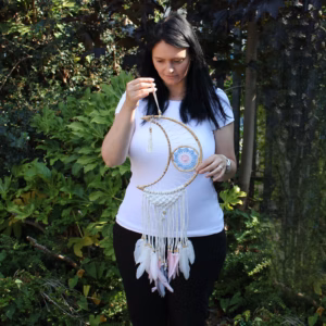 Beskyttelse Drømmefanger - Macrame Moon Assorterede Farver