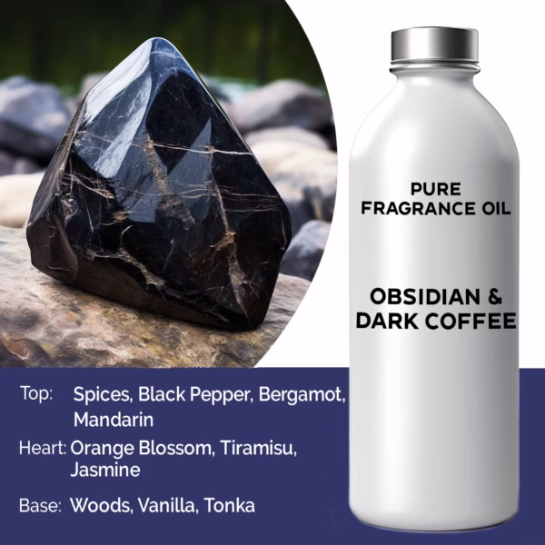 Obsidian & Dunkler Kaffee Reines Duftöl - 500ml