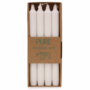 Tischkerze Natürliches Wachs 250x23 - Weiß