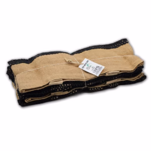 Bolsa de Malla de Yute Suave Puro y Algodón - Negro