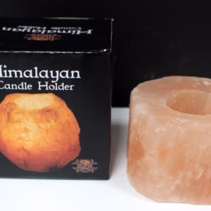 Portavelas Natural de Sal de Himalaya