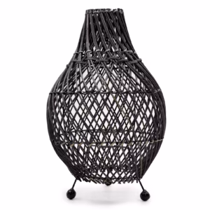 Rattan - Tischlampen - Schwarz