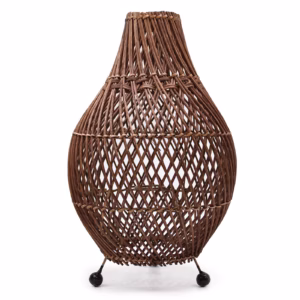 Rattan - Tischlampen - Dunkelbraun