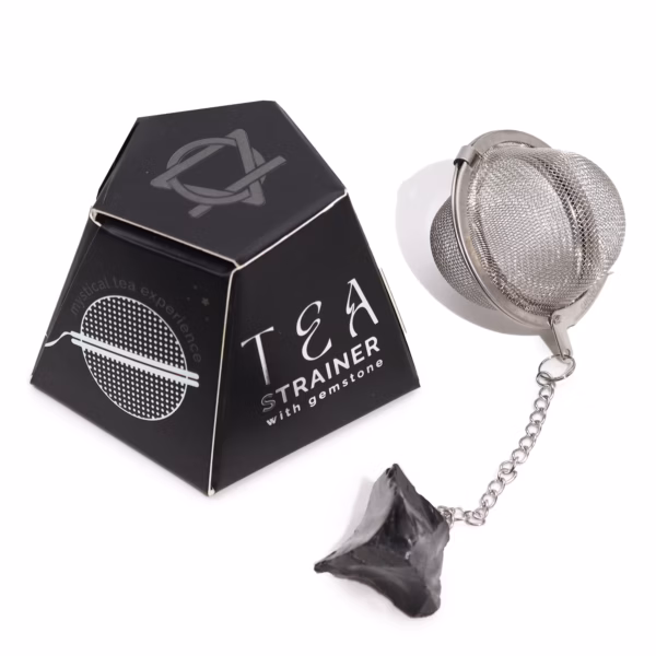 Colador de Té de Piedras Preciosas - Obsidiana Negra