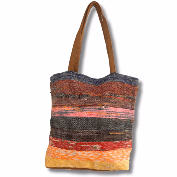 Sac Tapis Recyclé - Nuances de Lavande - Grand