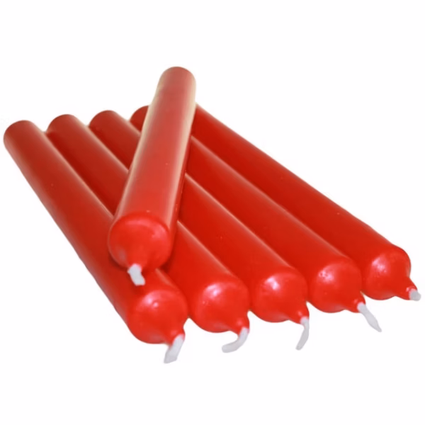 Middagsljus - Röd - Red Dinner Candles Bulk 5 st