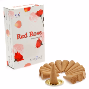 Røgelseskegler med Rød Rose