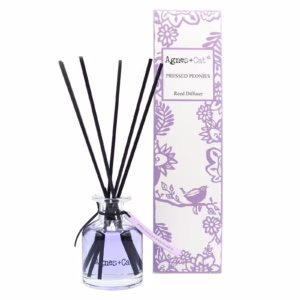 Æske med 140ml Sivdiffusor - Presset Peonie