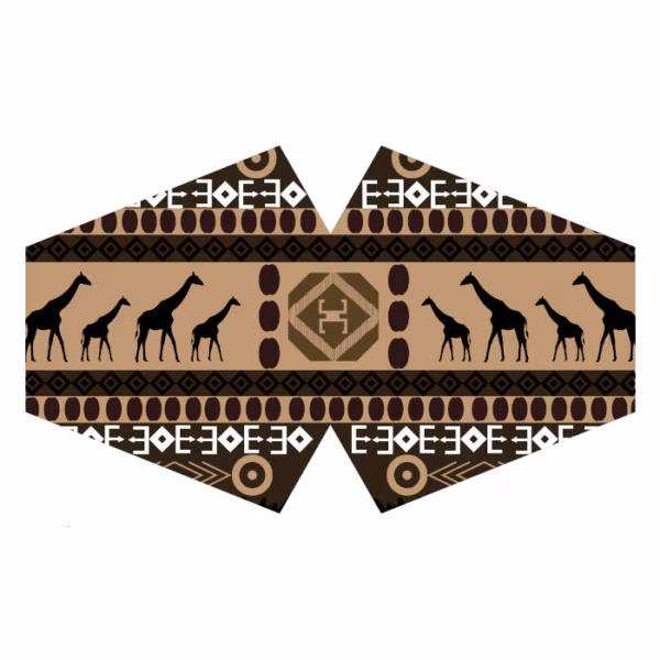 Återanvändbart Munskydd - Afrikansk Stam (Vuxen)