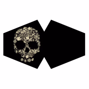 Herbruikbare Modieuse Gezichtsmaskers - Bloemen Schedel - Volwassen