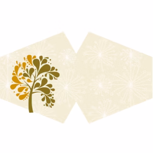 Masques Personnalisés en Tissu Adulte - Arbre Doré